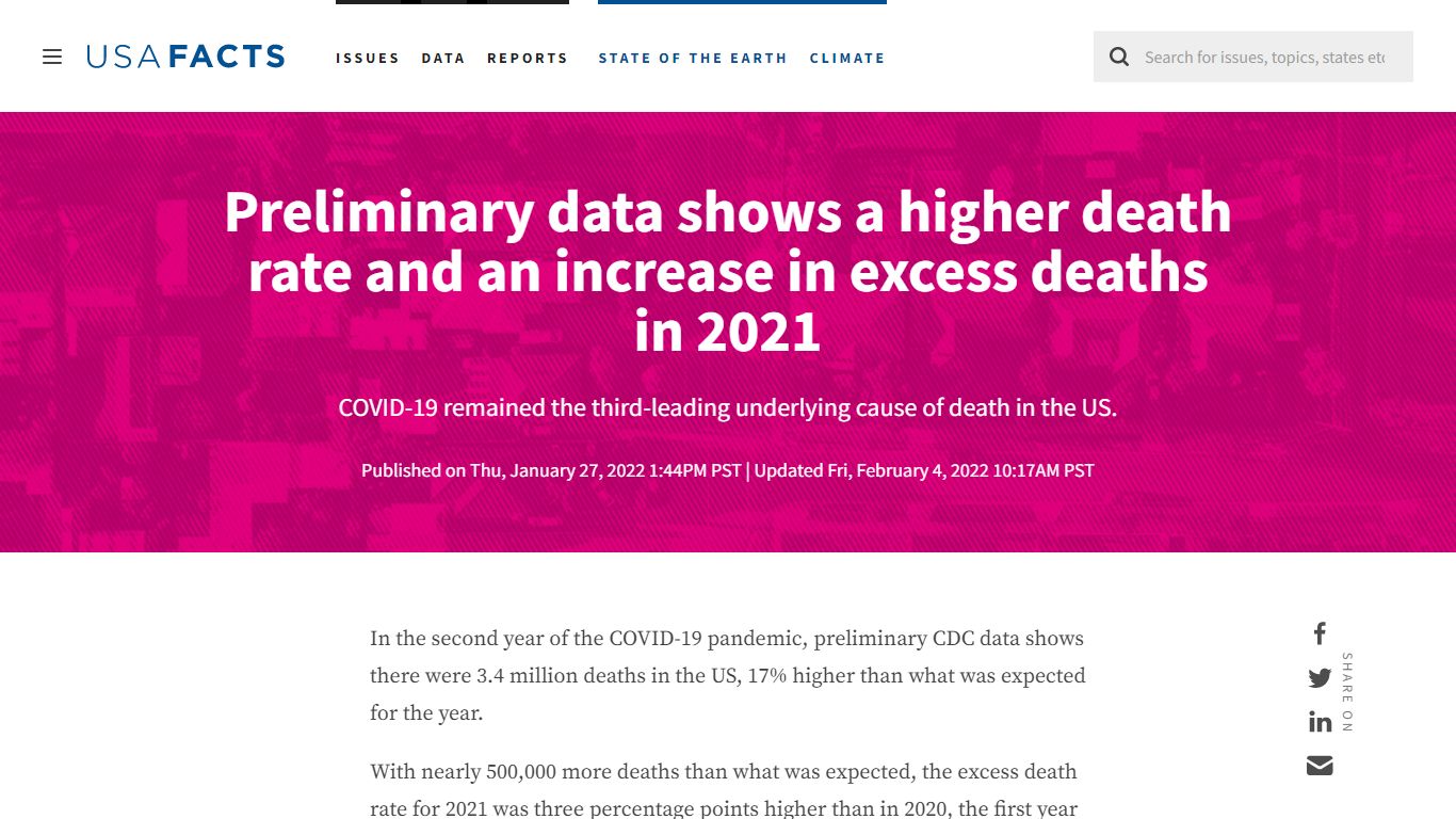 Preliminary data shows a higher death rate and an increase ... - USAFacts